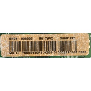 MAIN PARA TV SAMSUNG / NUMERO DE PARTE BN94-02802C / BN41-01154B / BN9402802C / 02802C / BN4101154B / BN97-03228A / MODELO PN50B430P2DXZA